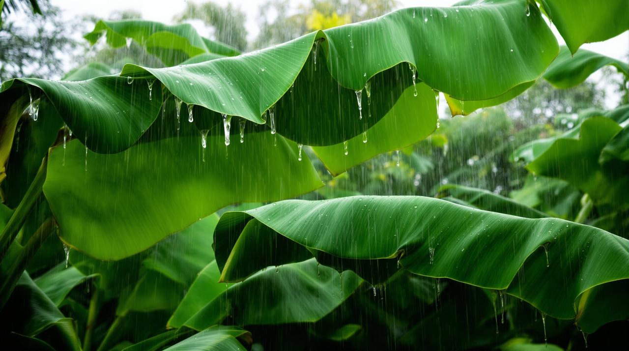 美图网 - 雨打芭蕉的午后，声景疗愈类治愈短视频